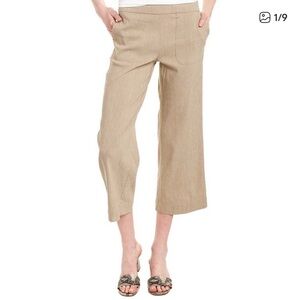 NIC+ZOE Here or There Linen Blend Crop Pant Size 12
